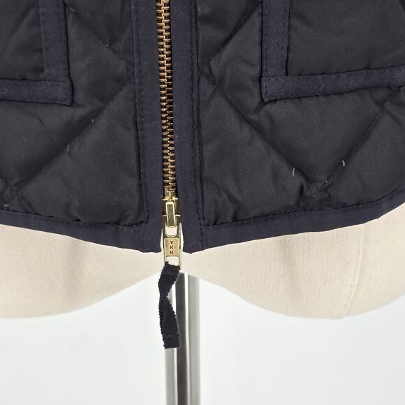 J. Crew Factory Down Puffer Vest Women's XXS Black Quilted - Picture 4 of 9